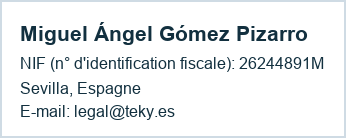 Bloc d'identification de l'éditeur du site